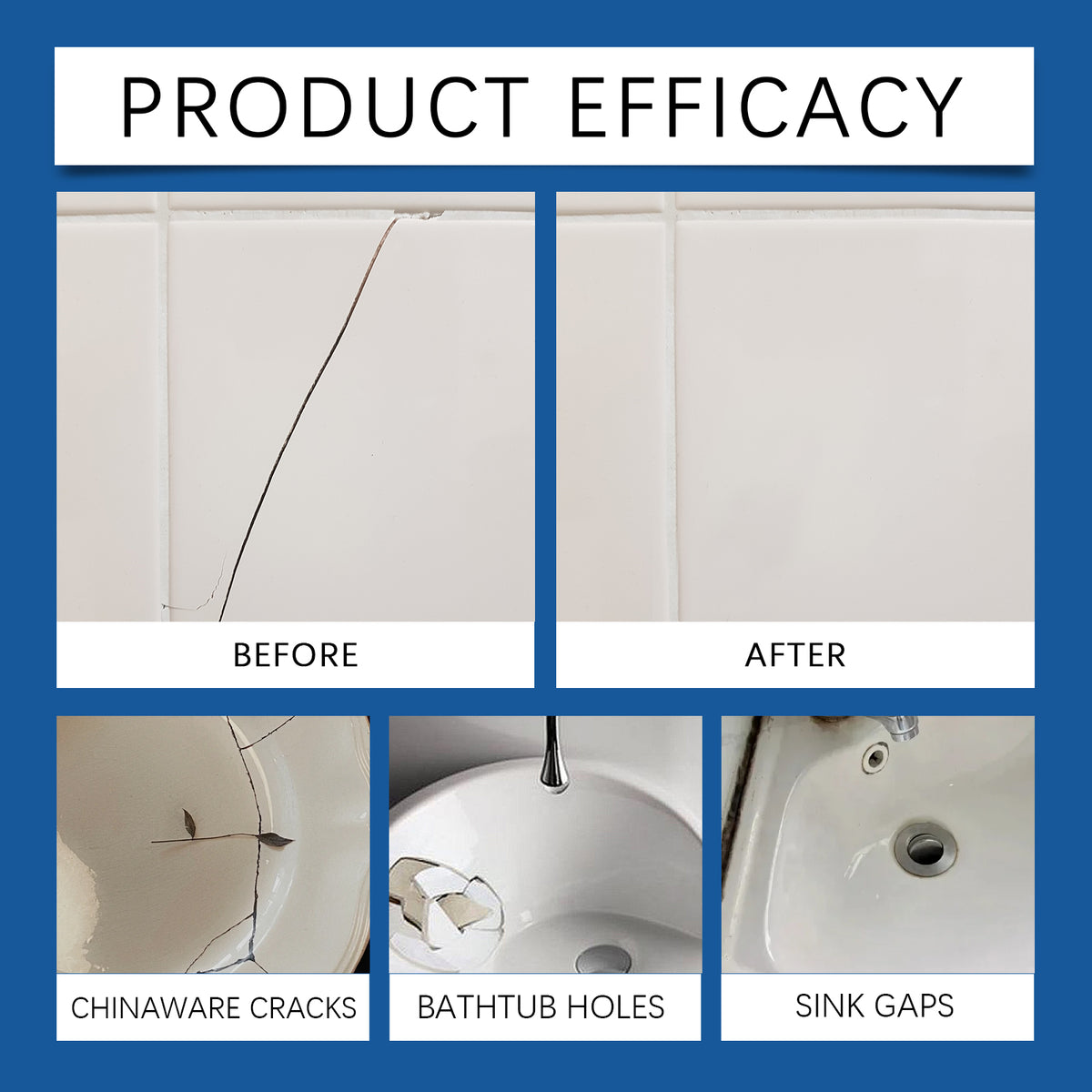 Tile repair kit - Acrylic sealant patching kit