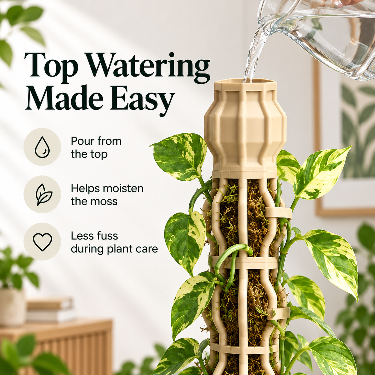 🌿 The Climbing Pole That Grows With Your Plant – Stackable Vine Support