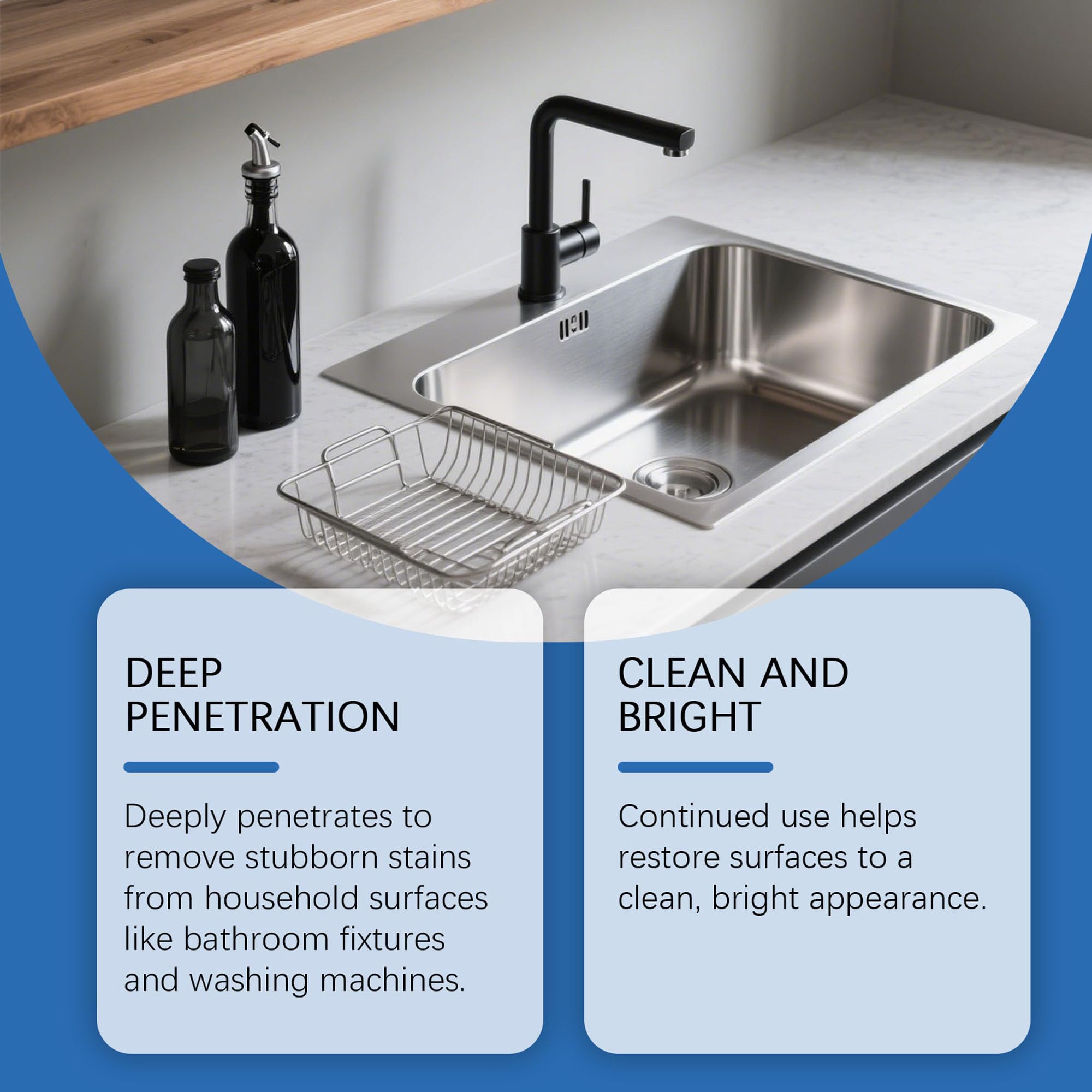 Home Stain Cleaner, Heavy Duty Mold & Bathroom Stain Remover with Brush