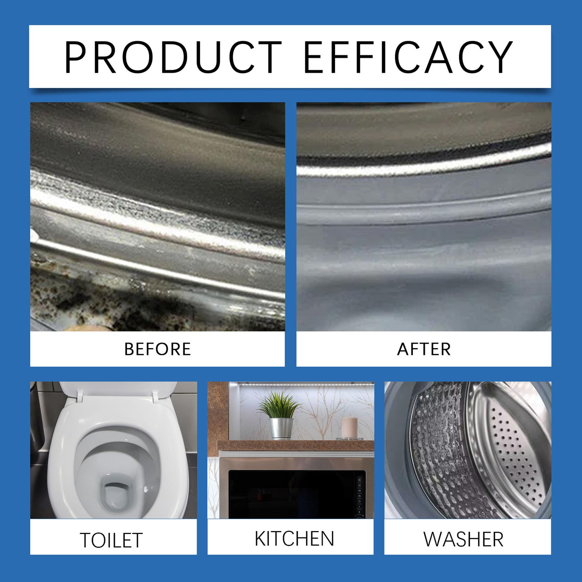 Home Stain Cleaner, Heavy Duty Mold & Bathroom Stain Remover with Brush