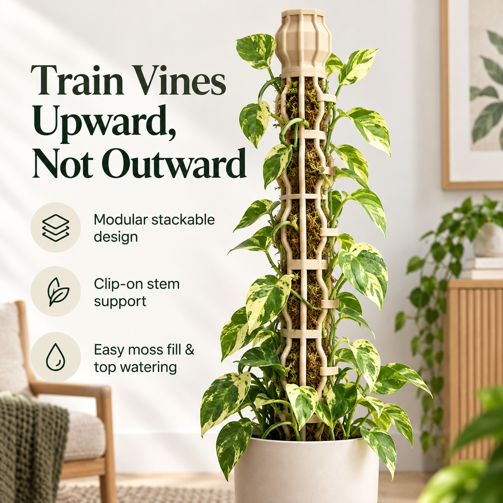 🌿 The Climbing Pole That Grows With Your Plant – Stackable Vine Support