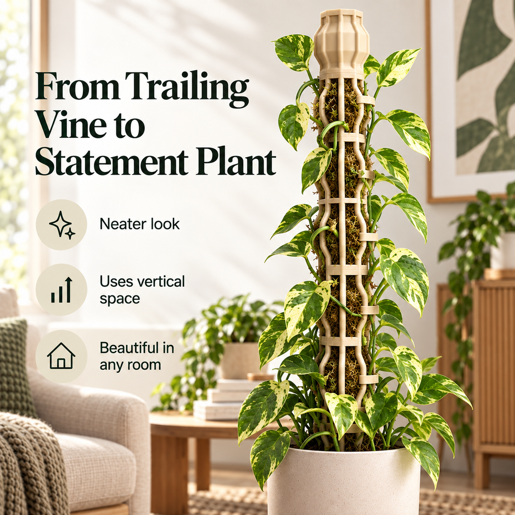 🌿 The Climbing Pole That Grows With Your Plant – Stackable Vine Support