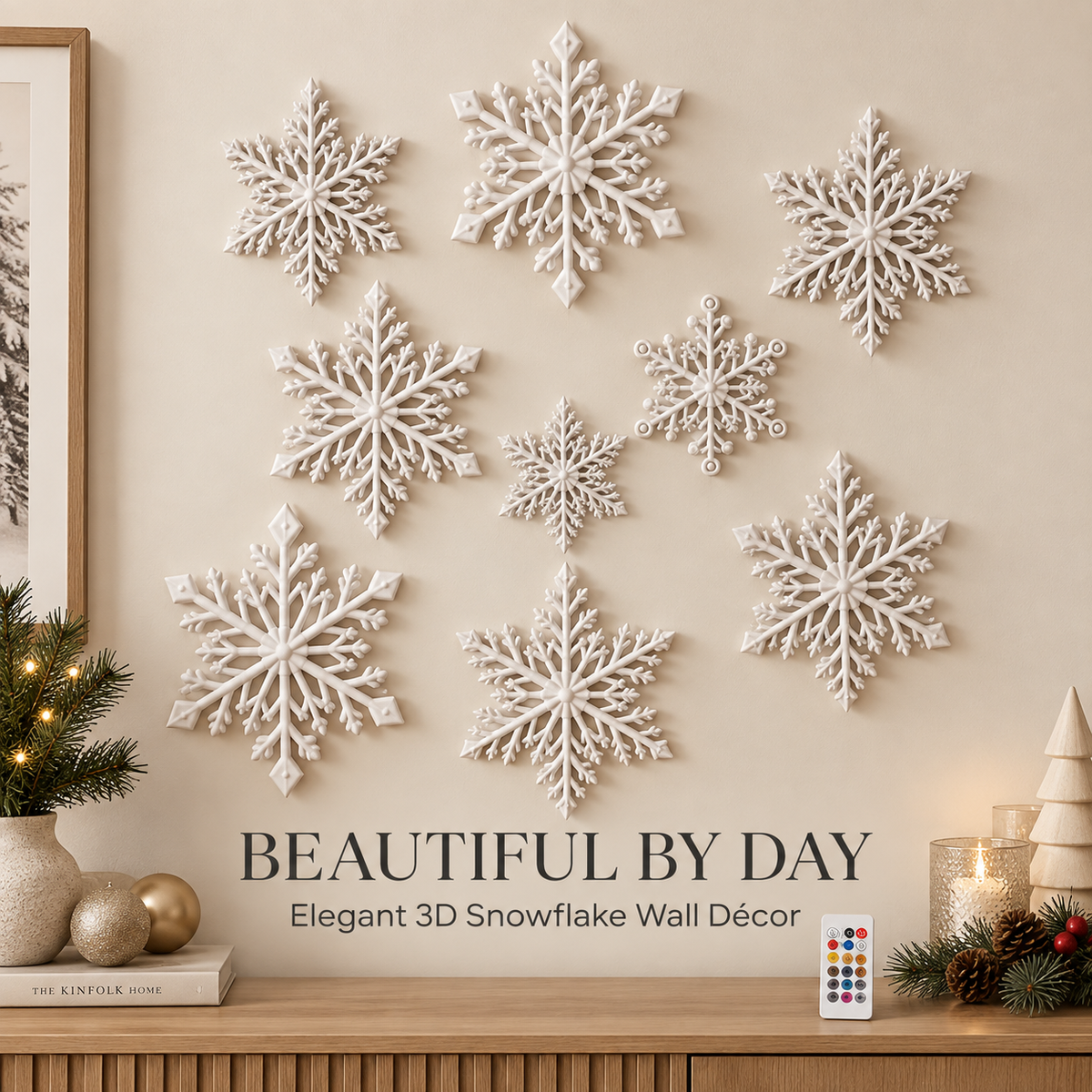 ❄️Christmas Snowflake Wall Lights – 3D LED Winter Wonderland Decor