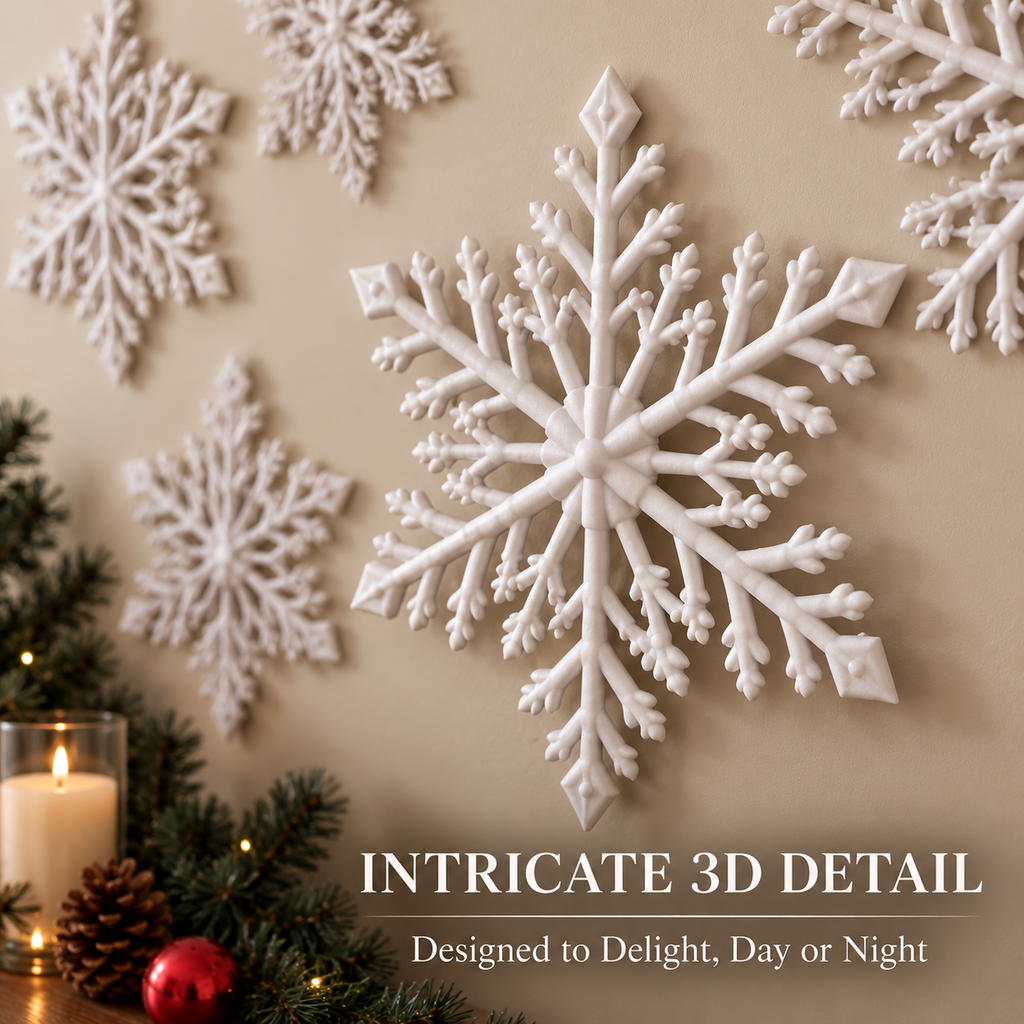 ❄️Christmas Snowflake Wall Lights – 3D LED Winter Wonderland Decor