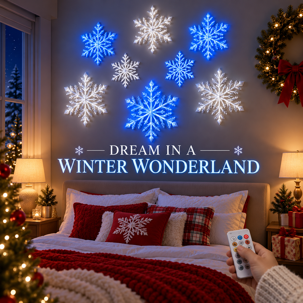 ❄️Christmas Snowflake Wall Lights – 3D LED Winter Wonderland Decor