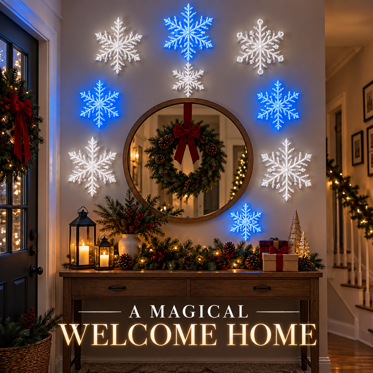 ❄️Christmas Snowflake Wall Lights – 3D LED Winter Wonderland Decor