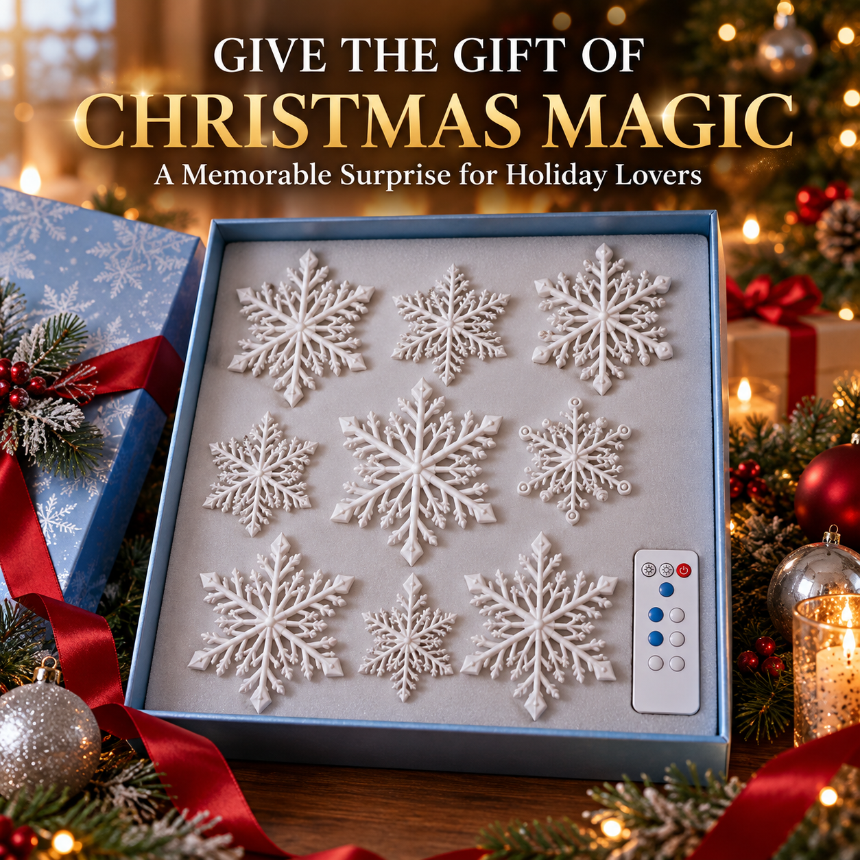 ❄️Christmas Snowflake Wall Lights – 3D LED Winter Wonderland Decor