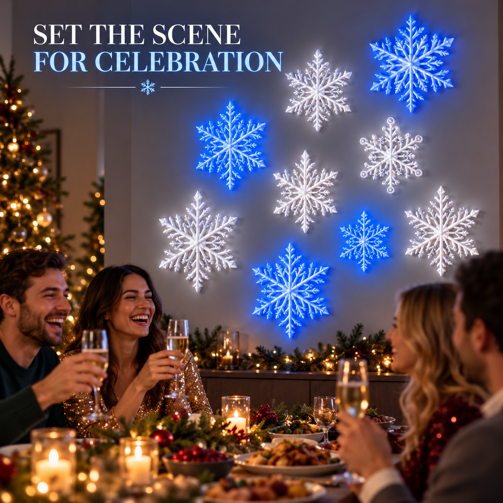 ❄️Christmas Snowflake Wall Lights – 3D LED Winter Wonderland Decor