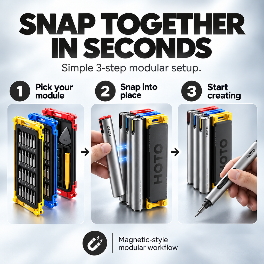 ⚡3-in-1 Modular Precision Tool System