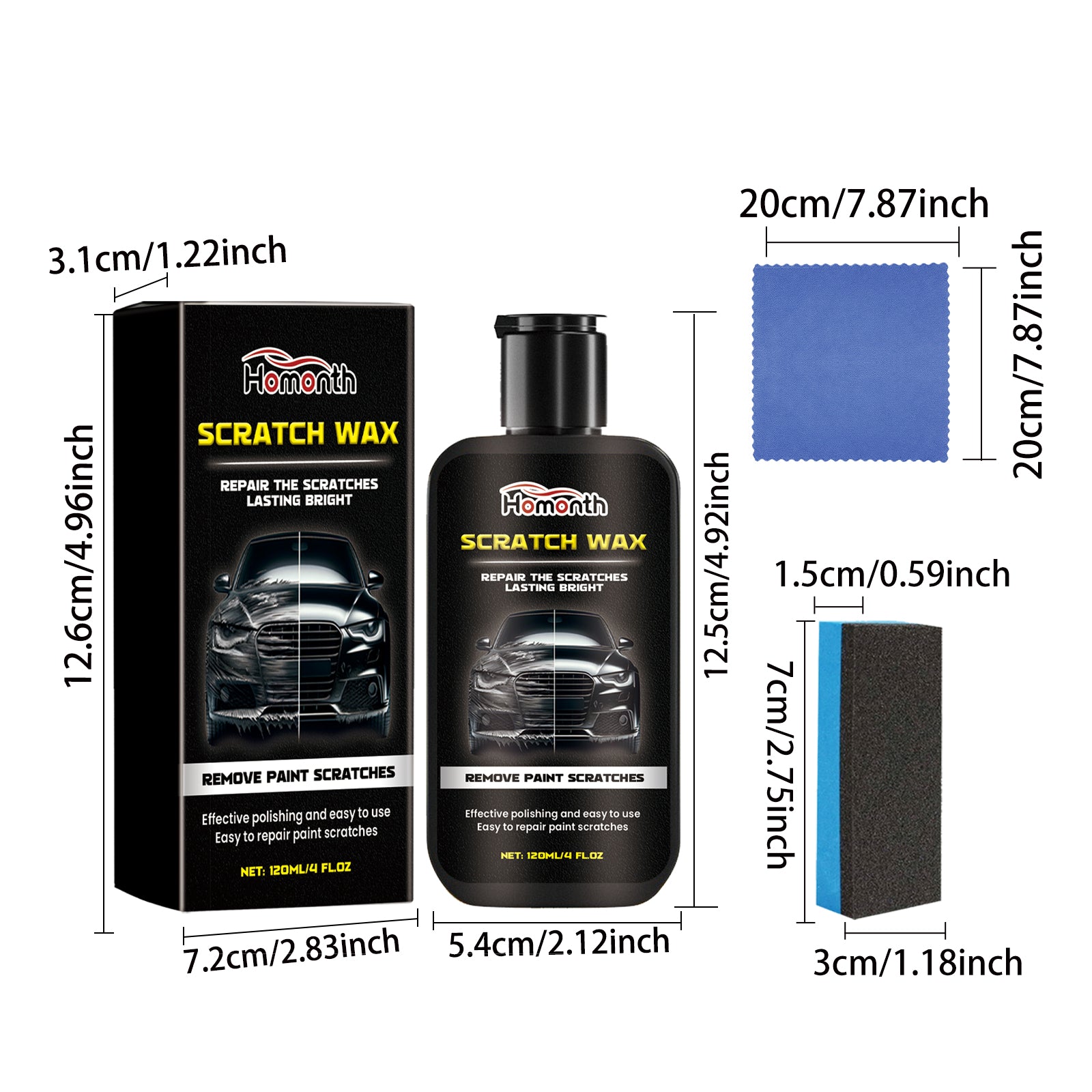 Car scratch repair wax - Car paint surface scratch, scrape and abrasion repair paste