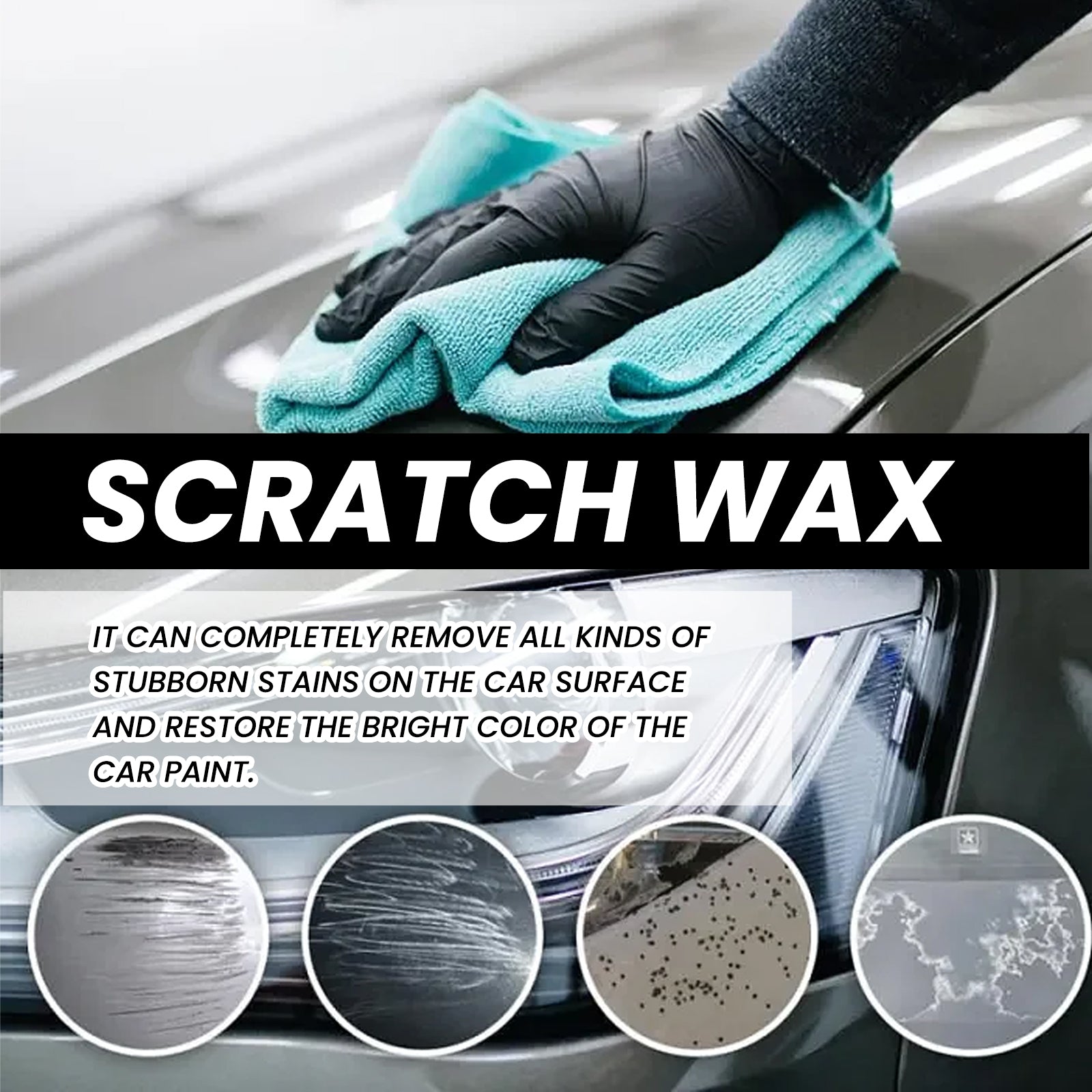 Car scratch repair wax - Car paint surface scratch, scrape and abrasion repair paste