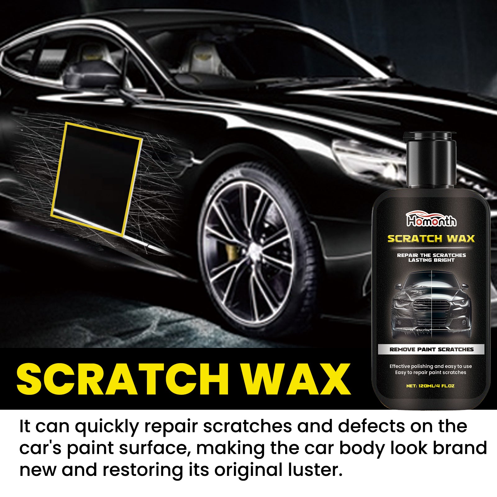 Car scratch repair wax - Car paint surface scratch, scrape and abrasion repair paste