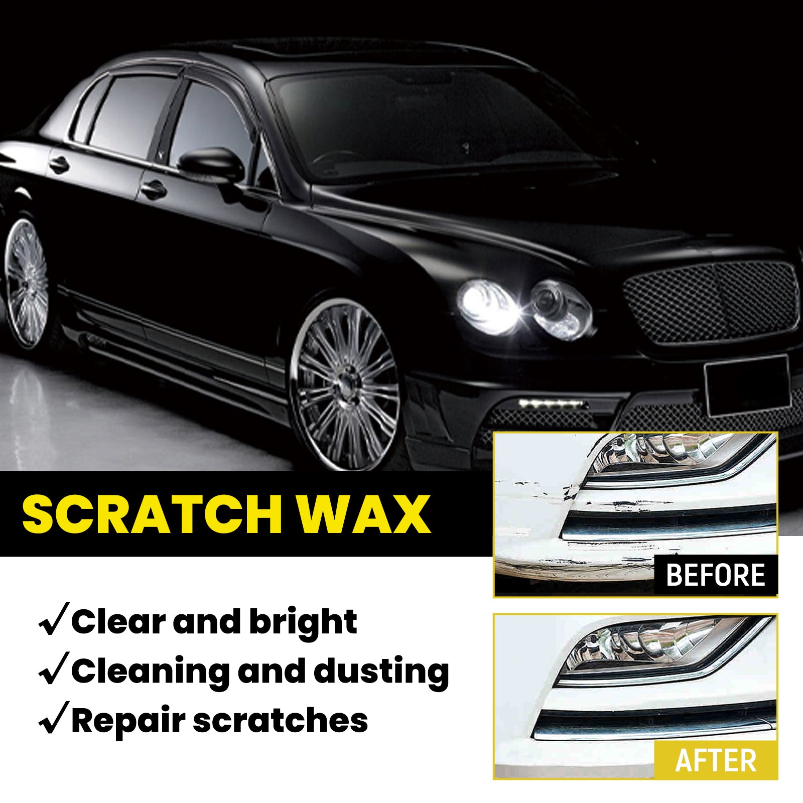 Car scratch repair wax - Car paint surface scratch, scrape and abrasion repair paste