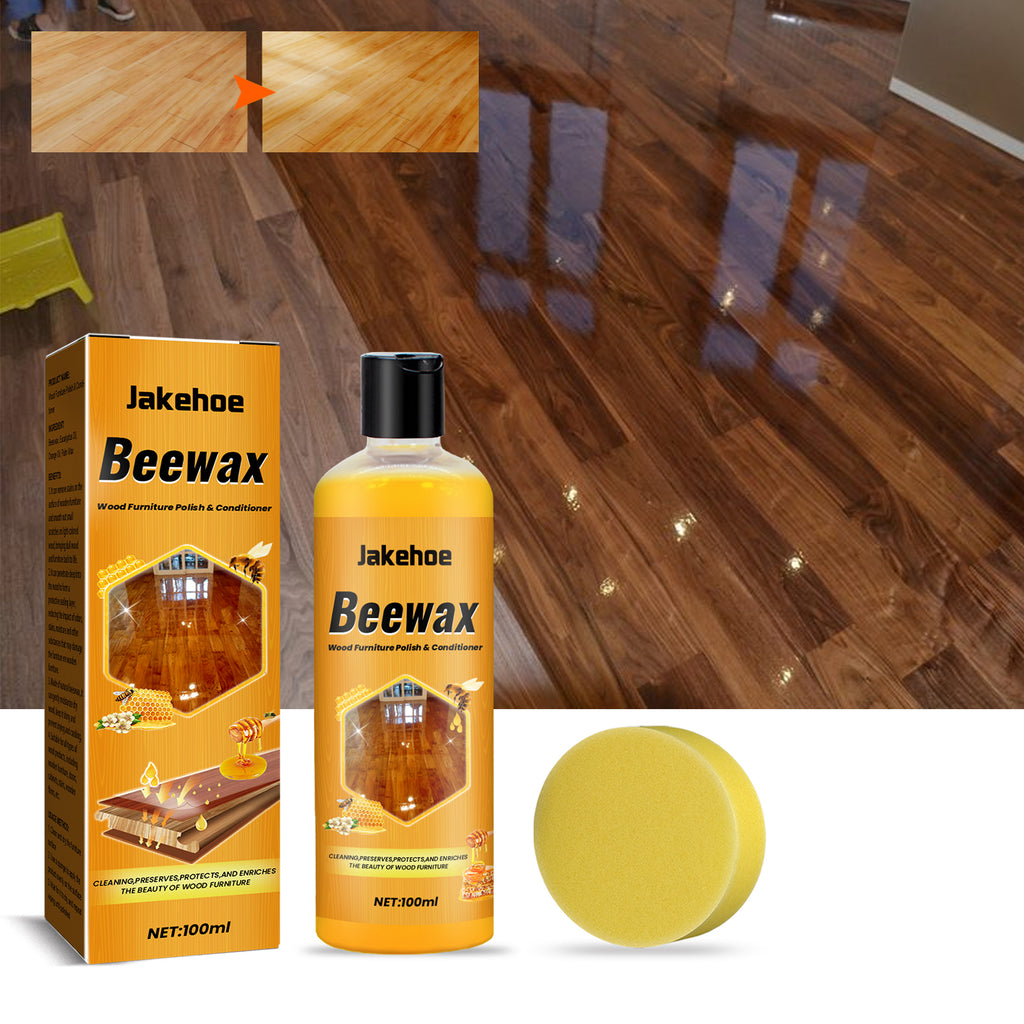 Beeswax Wood Polish for Dull Furniture Care, Non-greasy Wood Cleaner & Shine Enhancer
