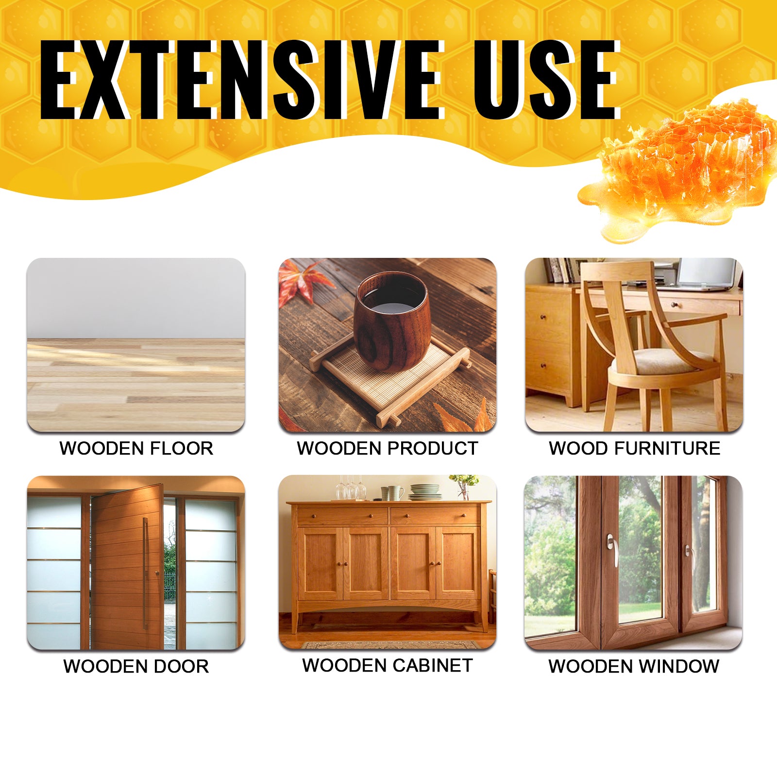 Beeswax Wood Polish for Dull Furniture Care, Non-greasy Wood Cleaner & Shine Enhancer