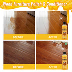 Beeswax Wood Polish for Dull Furniture Care, Non-greasy Wood Cleaner & Shine Enhancer