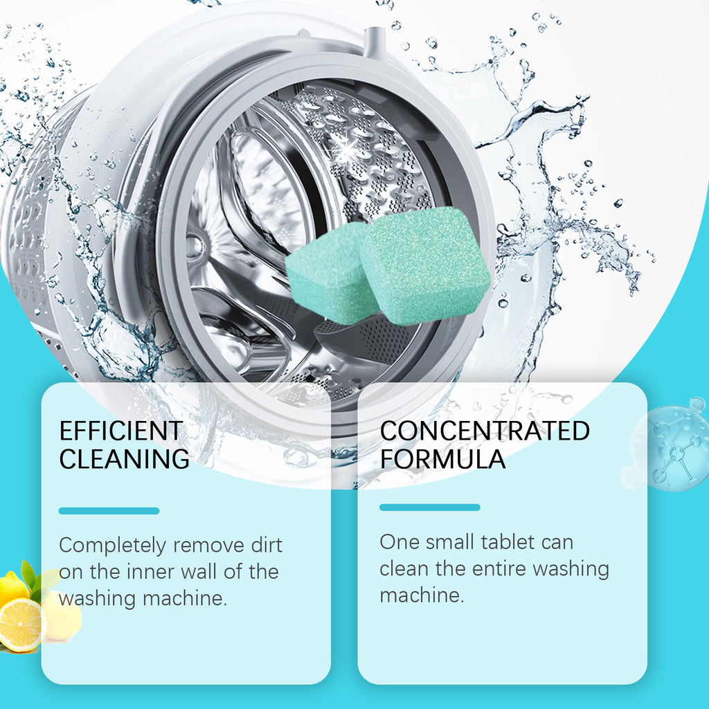 Washing Machine Cleaner Descaler 12 Pack - For HE Front Loader & Top Load Washer