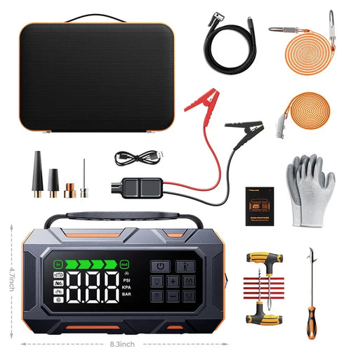 BUTURE Beta09 Car Jump Starter 8000A, 160 PSI Air Compressor, 26800mAh Battery Booster, 16-in-1 Roadside Emergency Kit for 12V Vehicles