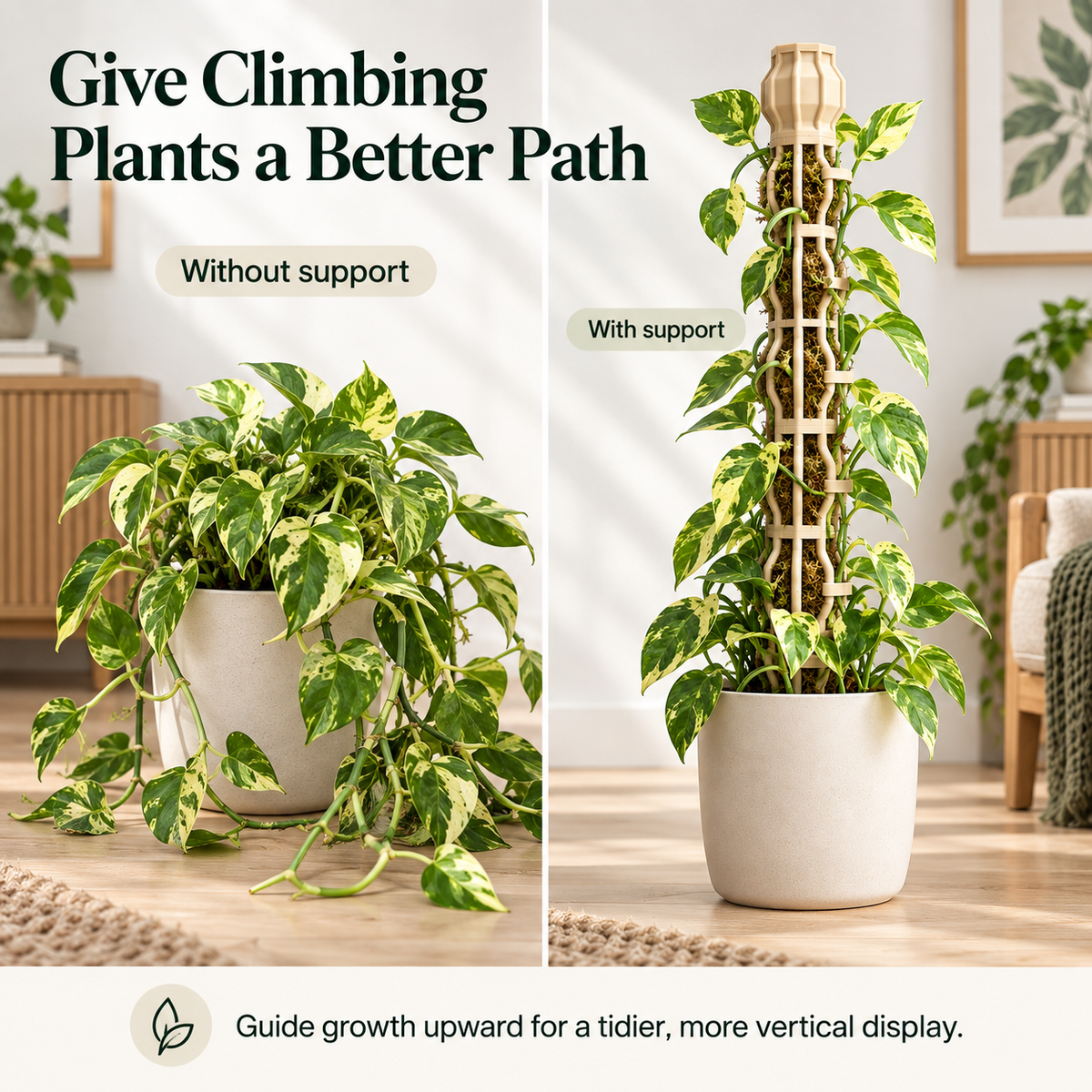 🌿 The Climbing Pole That Grows With Your Plant – Stackable Vine Support