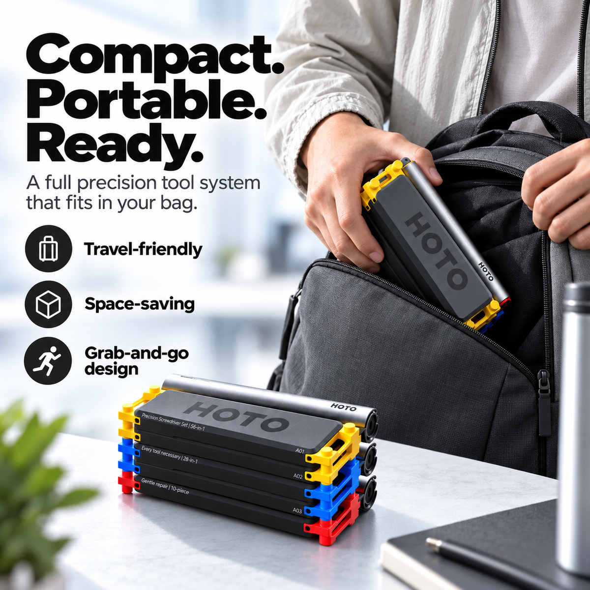 ⚡ 3-in-1 Modular Precision Tool System – Screwdriver, Mini Drill & Rotary Tool Setup