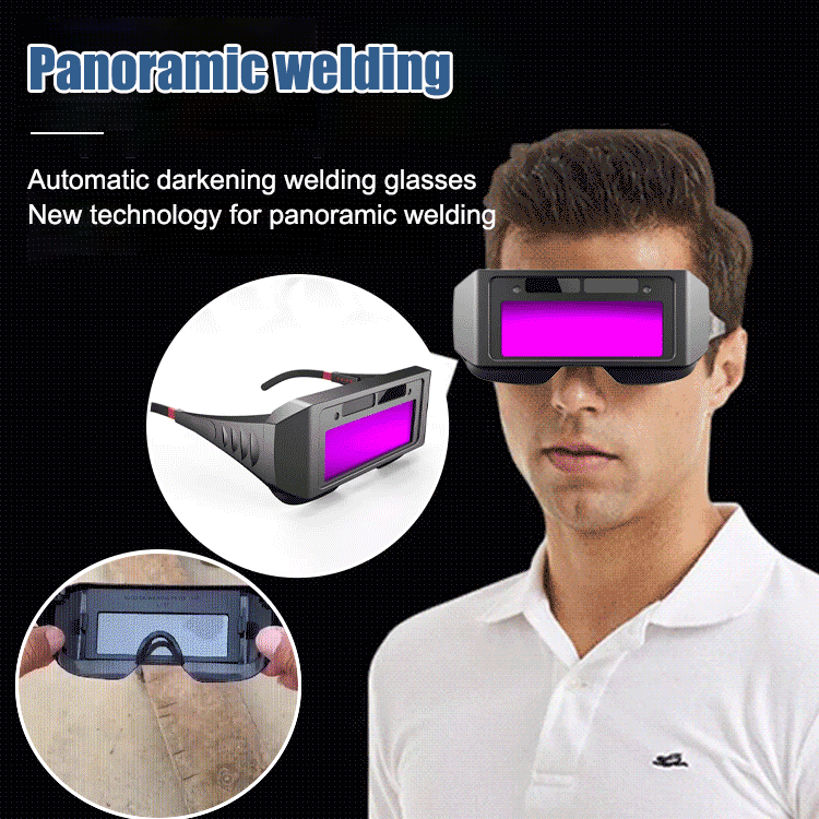 🥽Solar Auto-Darkening Welding Glasses – Adjustable Shade 9–13